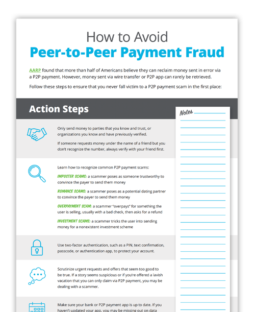 Thank You PeertoPeer Payment Security Checklist
